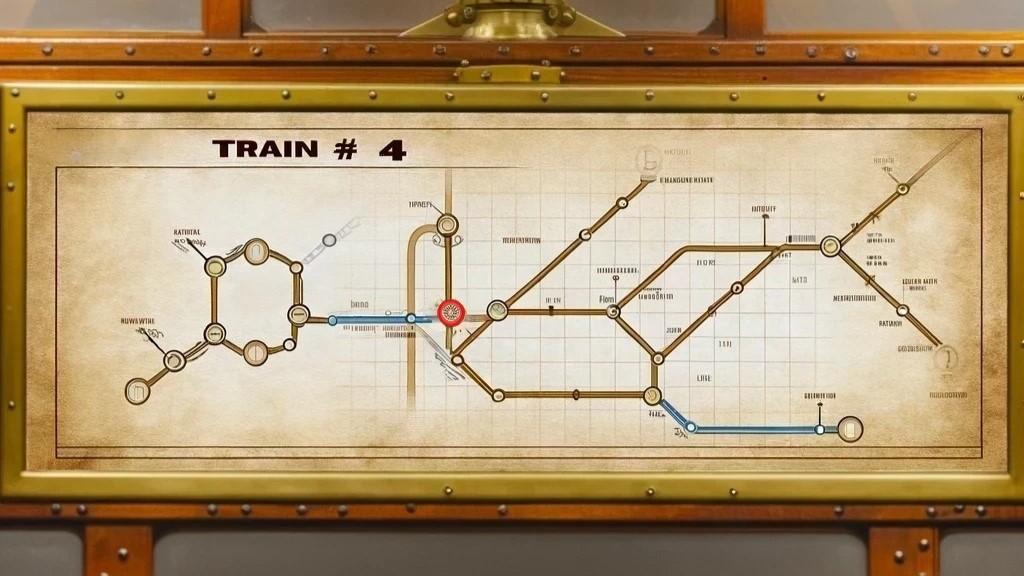 A map of the Train 4 route